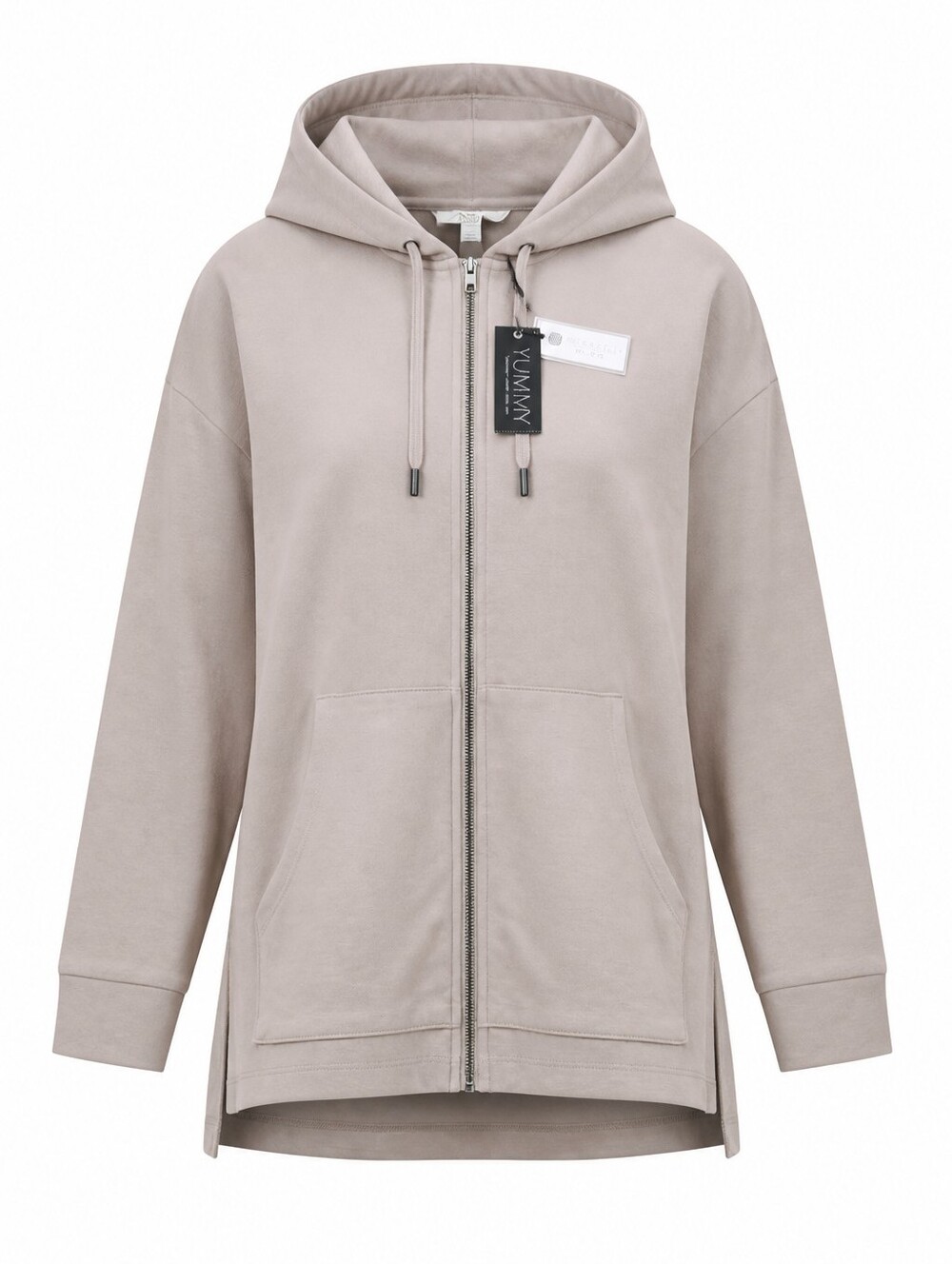 Cable & Gauge Yummy Studio Bi Level Lavender Zip-Front Hoodie Drawstring NEW M - Picture 5 of 11